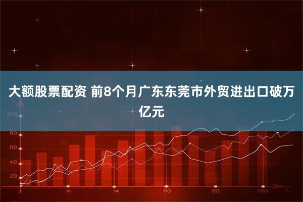 大额股票配资 前8个月广东东莞市外贸进出口破万亿元