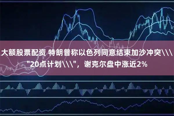 大额股票配资 特朗普称以色列同意结束加沙冲突\＂20点计划\＂，谢克尔盘中涨近2%